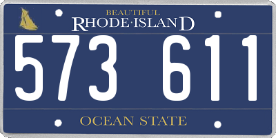 RI license plate 573611