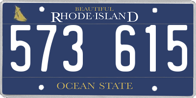 RI license plate 573615
