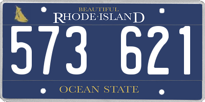RI license plate 573621