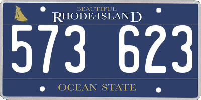 RI license plate 573623
