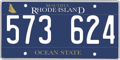RI license plate 573624