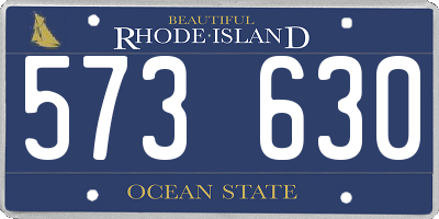 RI license plate 573630