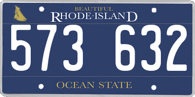 RI license plate 573632