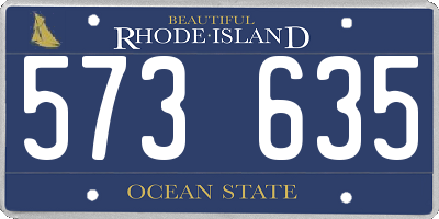 RI license plate 573635