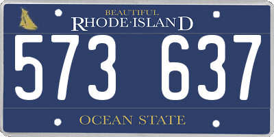 RI license plate 573637