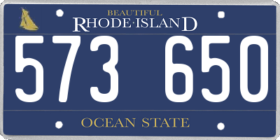 RI license plate 573650