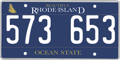 RI license plate 573653