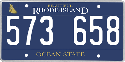RI license plate 573658