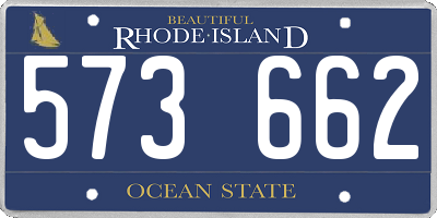 RI license plate 573662