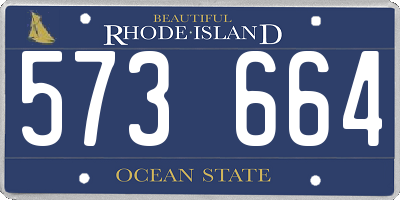 RI license plate 573664