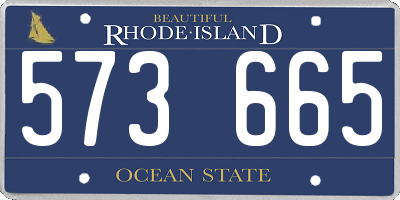 RI license plate 573665