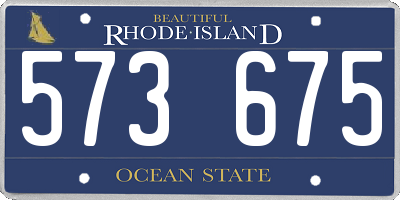 RI license plate 573675