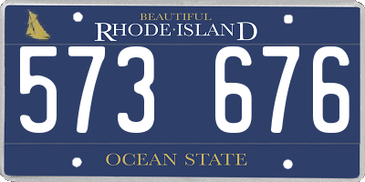 RI license plate 573676