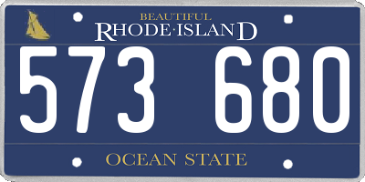 RI license plate 573680