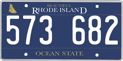 RI license plate 573682