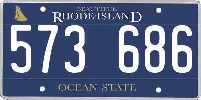RI license plate 573686
