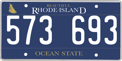 RI license plate 573693