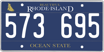 RI license plate 573695