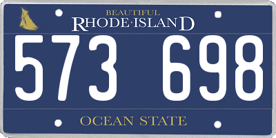 RI license plate 573698