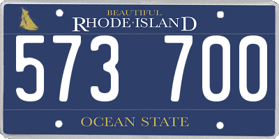 RI license plate 573700