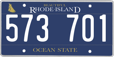 RI license plate 573701