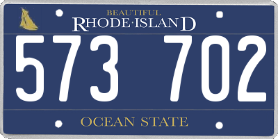RI license plate 573702