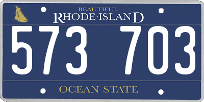 RI license plate 573703