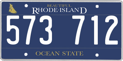 RI license plate 573712