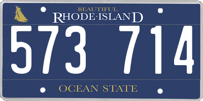 RI license plate 573714