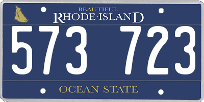 RI license plate 573723