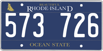 RI license plate 573726