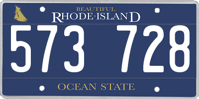 RI license plate 573728