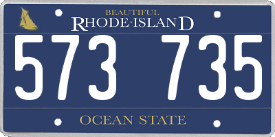 RI license plate 573735