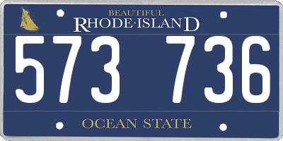 RI license plate 573736