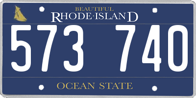 RI license plate 573740