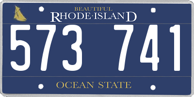 RI license plate 573741