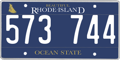 RI license plate 573744