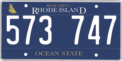 RI license plate 573747