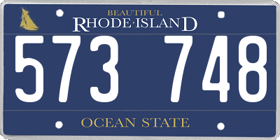 RI license plate 573748