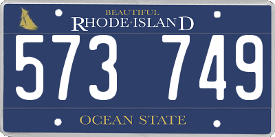 RI license plate 573749