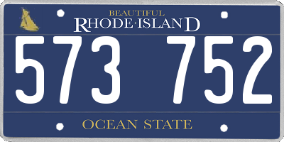 RI license plate 573752