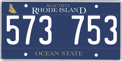 RI license plate 573753