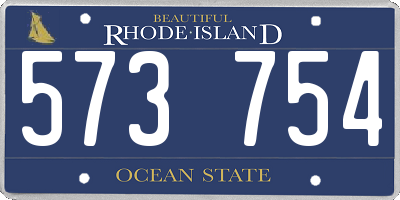 RI license plate 573754