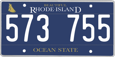 RI license plate 573755