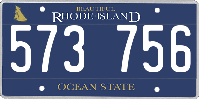 RI license plate 573756