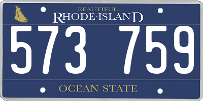 RI license plate 573759