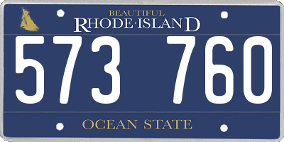 RI license plate 573760