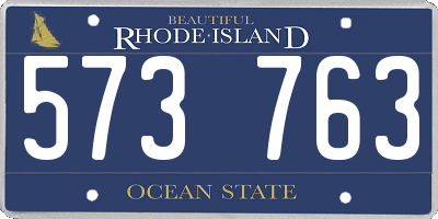 RI license plate 573763