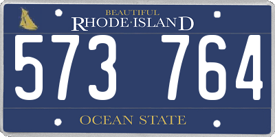 RI license plate 573764