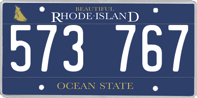 RI license plate 573767